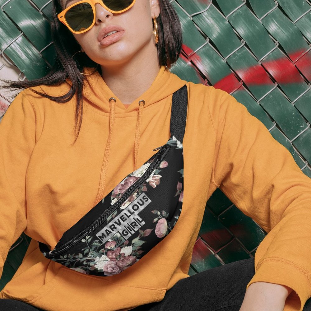 Fanny Packs for Women and Men, Black Waist Bag Fan